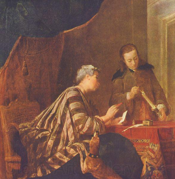 Jean Simeon Chardin Lady Sealing a Letter Spain oil painting art